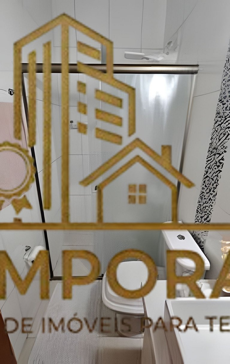 Casa com Churrasqueira e 3 Quartos com Ar cond.